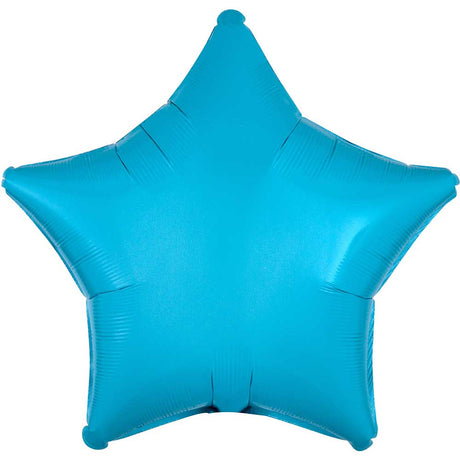 Star Foil Balloon Caribbean Blue