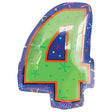 Foil Balloon Number 4 Multi-Color 20 Inch