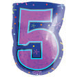 Foil Balloon Number 5 Multi-Color