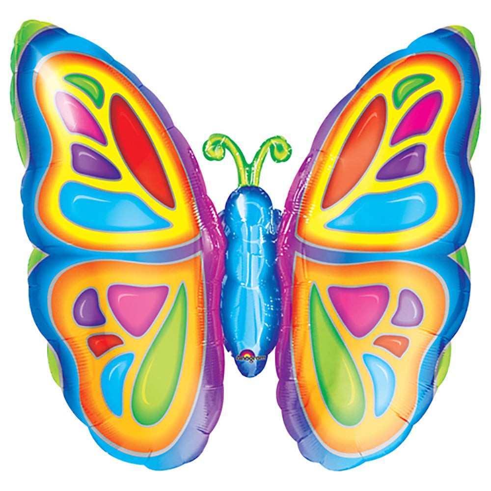 Butterfly Foil Balloon 25 Inch Bright Butterfly