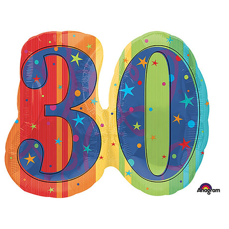 Foil Balloon 30th Birthday 26 Inch