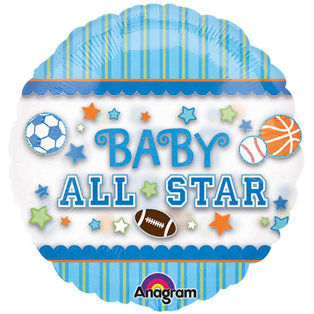 Baby All Star Clear Seethru Foil Balloon