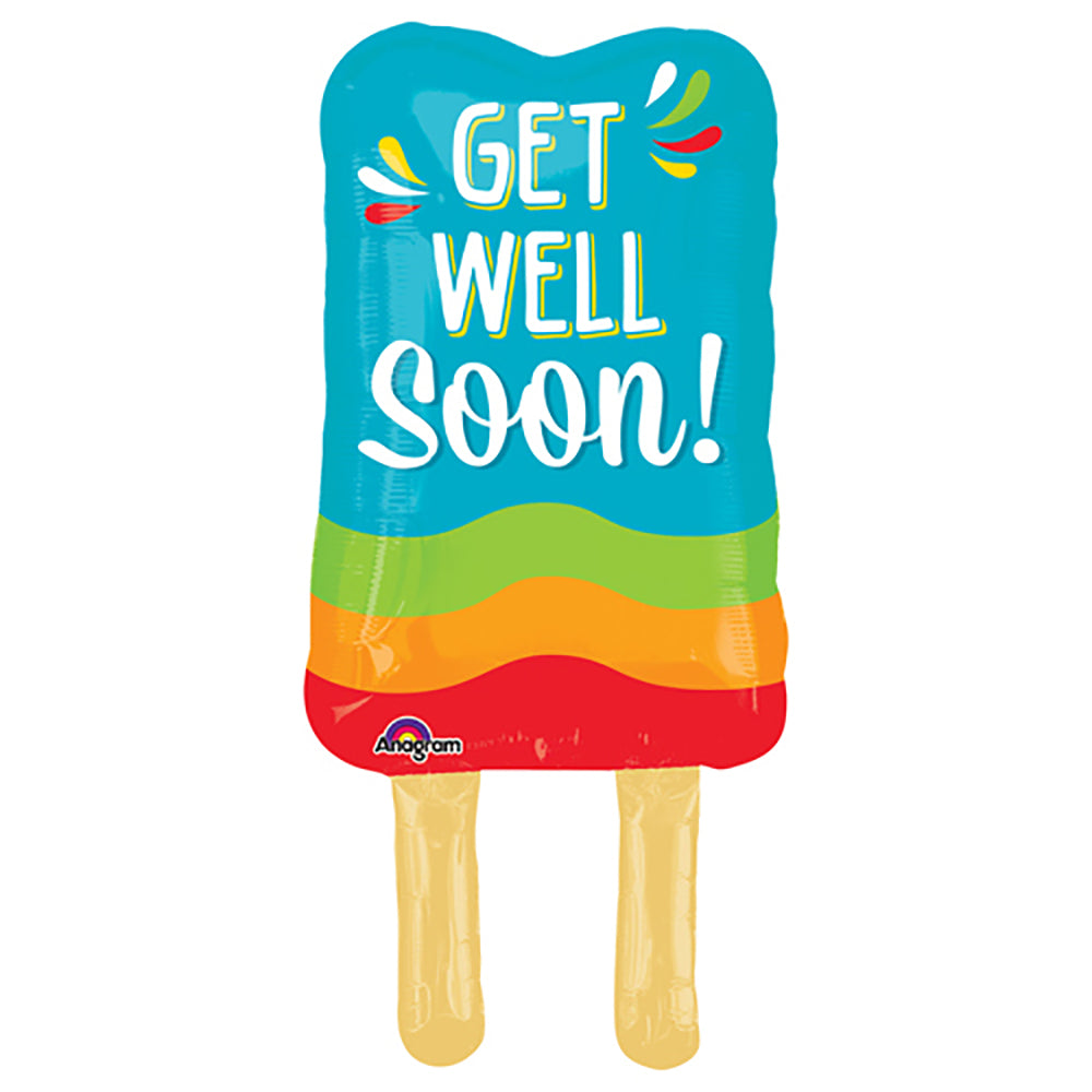 Foil Balloon Get Well Popsicle 26 Inch