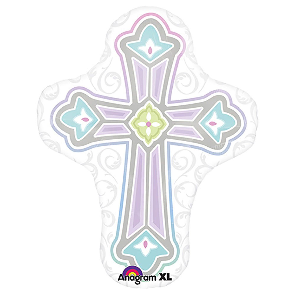 Foil Balloon 1st Communion Cross