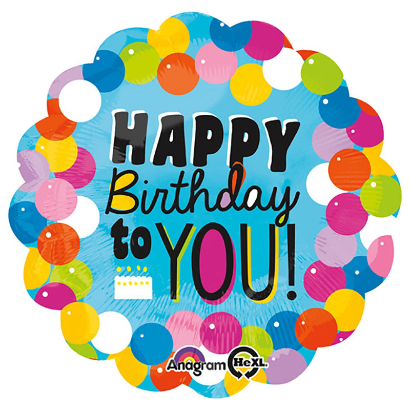 Foil Balloon Happy Birthday To You Gum Balls 28 Inch