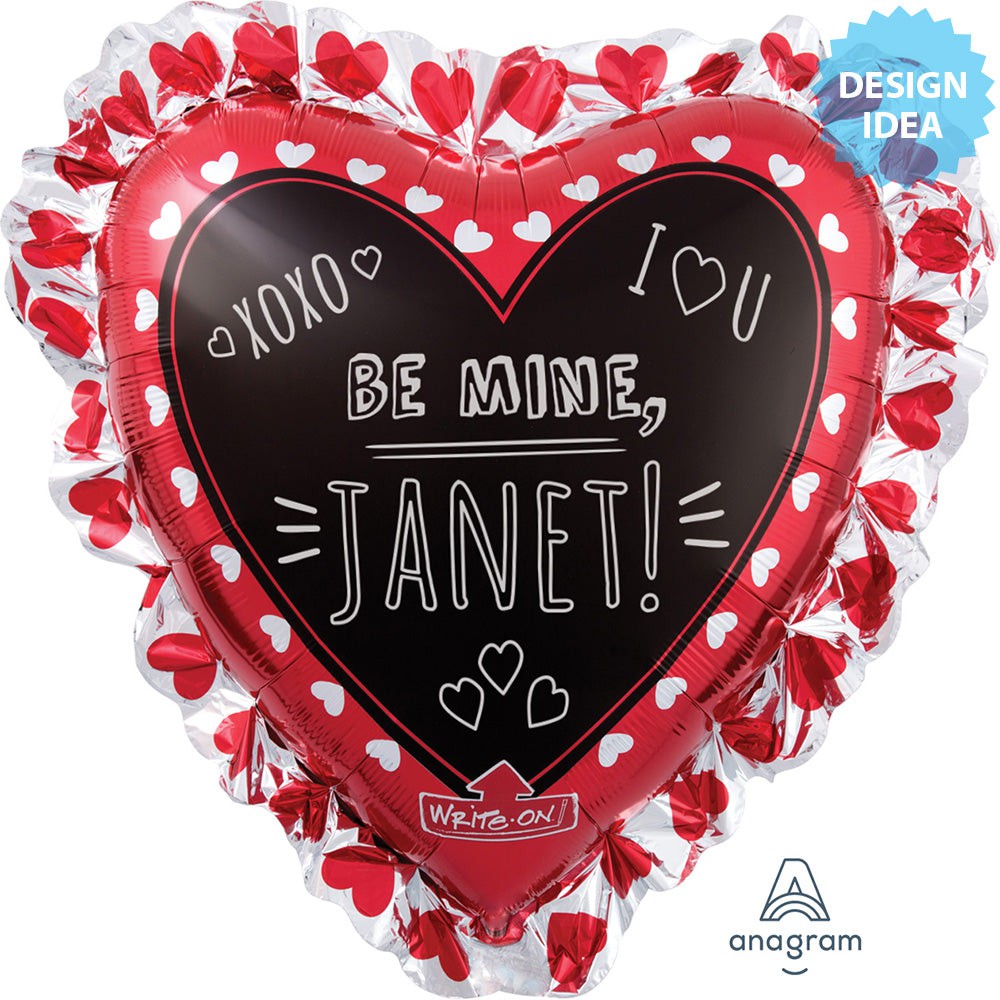 Heart Blackboard Foil Balloon 28 Inch