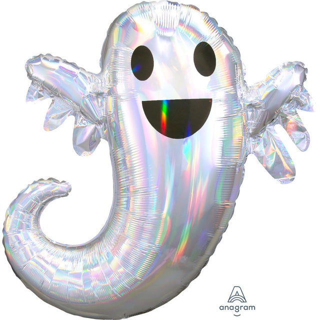 Foil Balloon Iridescent Ghost 28 Inch