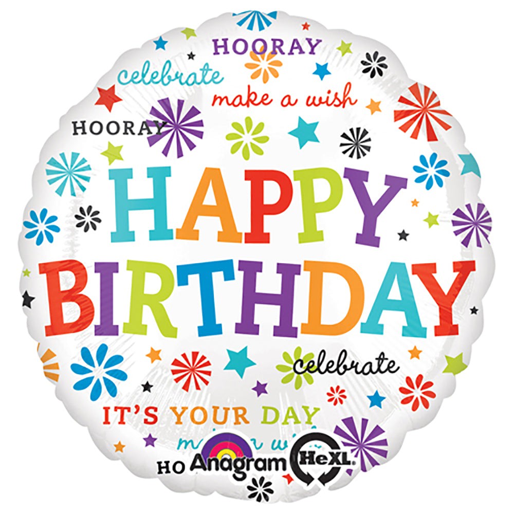 Foil Balloon 28 Inch Happy Birthday