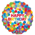 Foil Balloon Primary Rainbow Birthday 28 Inch