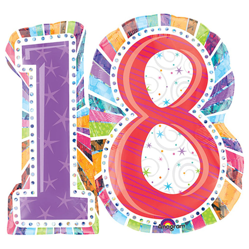 Foil Balloon 28 Inch Radiant Birthday 18
