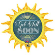 Foil Balloon 29 Inch Chalkboard Sun Get Well