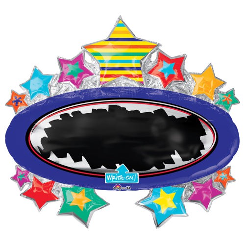Foil Balloon Bright Star Black Board Marquee