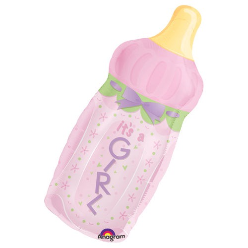 Foil Balloon It's A Girl Baby Bottle