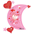 Foil Balloon 32 Inch Love You Moon