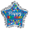 Foil Balloon Happy Birthday Primary Sketchy Patterns