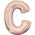 Foil Balloon Letter C Rose Gold