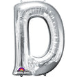 Foil Balloon Letter D Silver 34 Inch