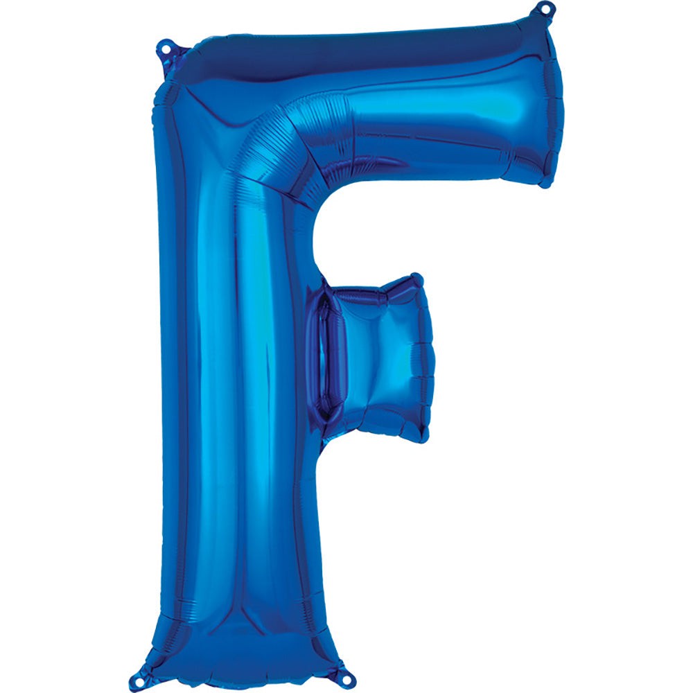 Foil Balloon 34 Inch Letter F Blue