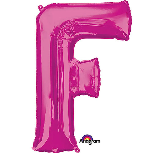 Foil Balloon 34 Inch Letter F Pink