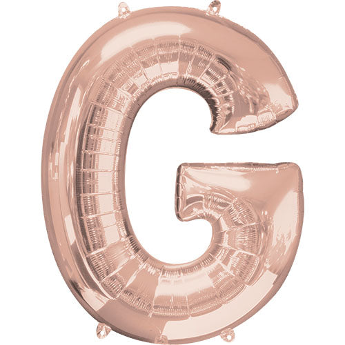 Foil Balloon Letter G Rose Gold