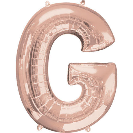 Foil Balloon Letter G Rose Gold