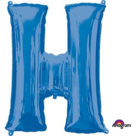 Blue Foil Letter H Balloon