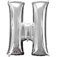 Foil Balloon Letter H Silver