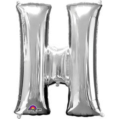 Foil Balloon Letter H Silver