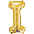 Foil Balloon Letter I Gold 34 Inch