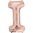 Foil Balloon Letter I Rose Gold