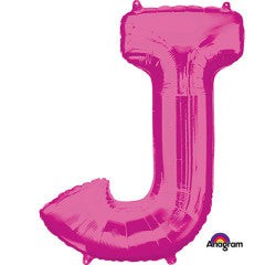 Letter J Pink Foil Balloon