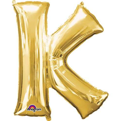 Gold Foil Letter K Balloon