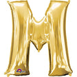 Foil Balloon Letter M Gold