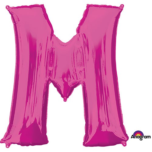 Foil Balloon Letter M Pink 34 Inch