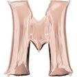 Letter M Rose Gold Foil Balloon
