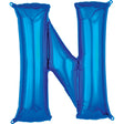 Foil Balloon Letter N Blue
