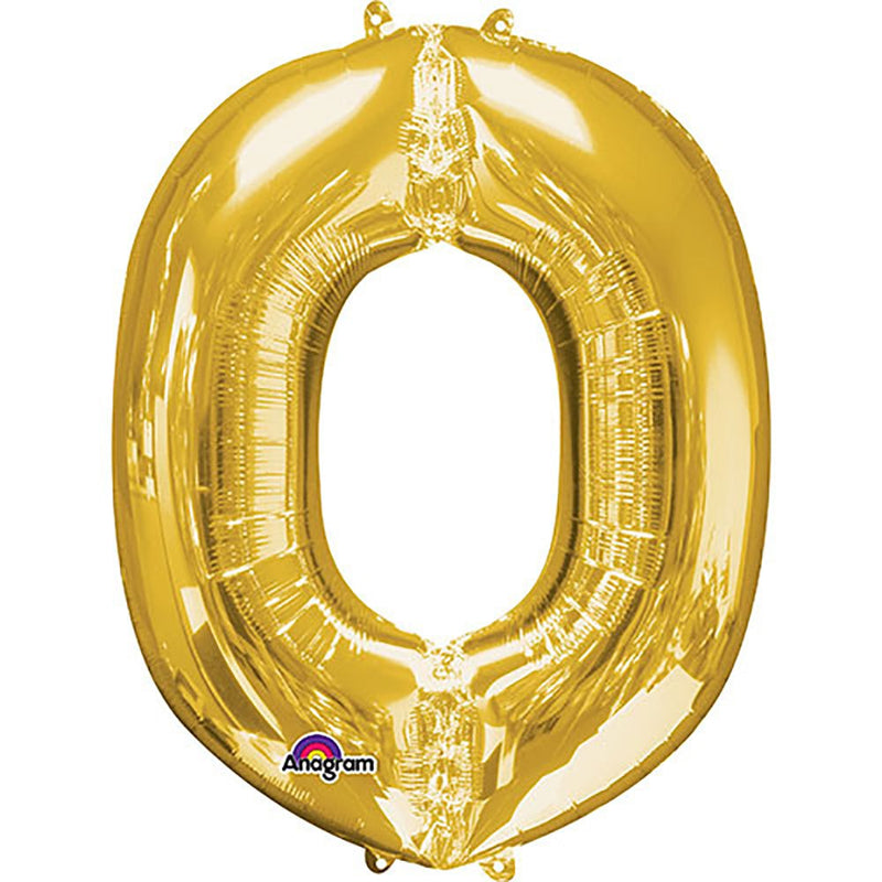 Foil Balloon Letter O Gold