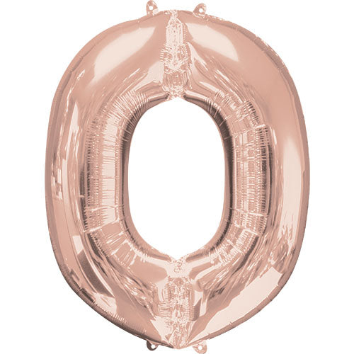 Foil Balloon Letter O Rose Gold