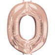 Foil Balloon Letter O Rose Gold