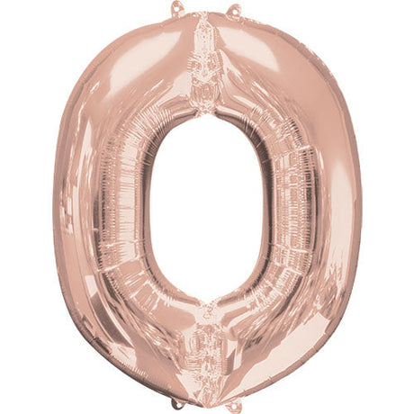 Foil Balloon Letter O Rose Gold