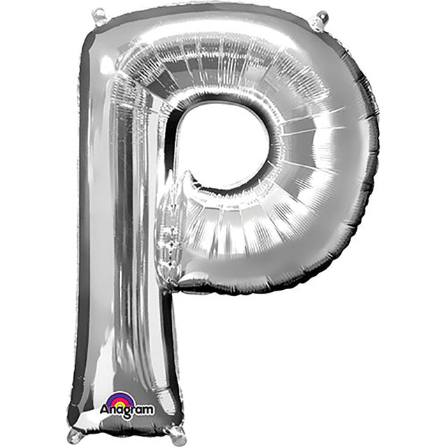Foil Balloon Letter P Silver