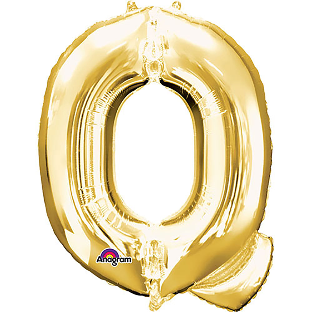 Gold Foil Letter Q Balloon