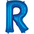 Foil Balloon Letter R Blue