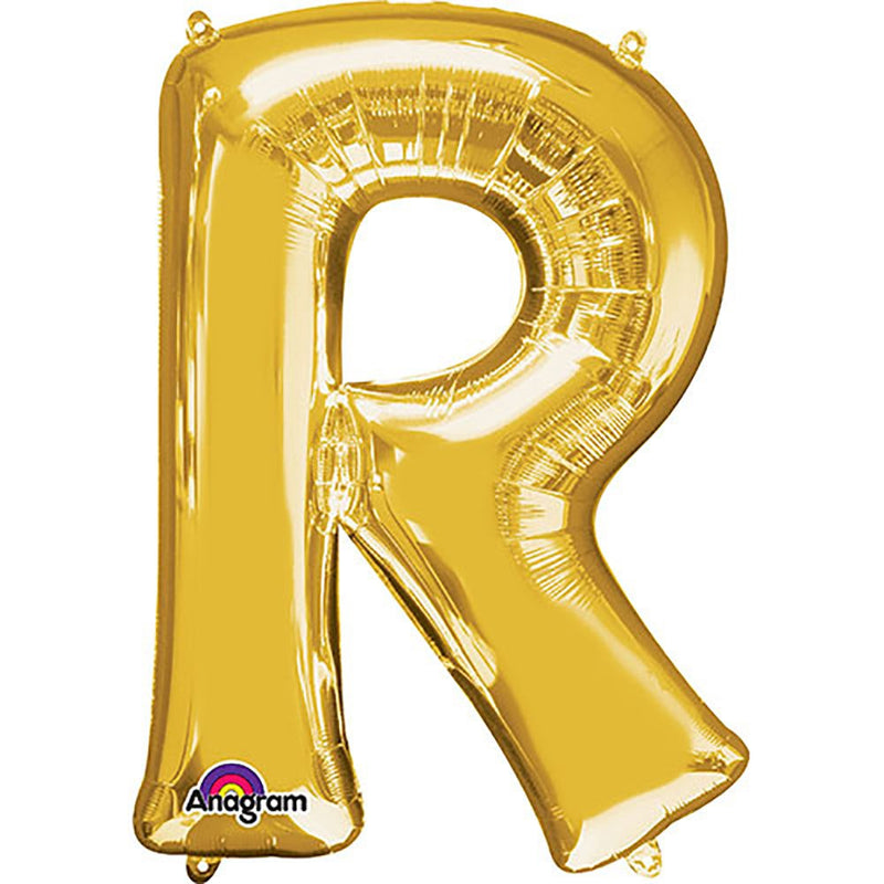 Foil Balloon Letter R Gold