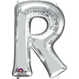 Foil Balloon Letter R Silver