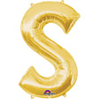 Foil Balloon Letter S Gold 34 Inch