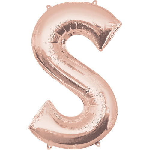Foil Balloon Letter S Rose Gold