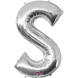 Foil Balloon Letter S Silver 34 Inch