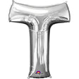 Foil Balloon Letter T Silver