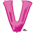 Foil Balloon Letter V Pink 34 Inch